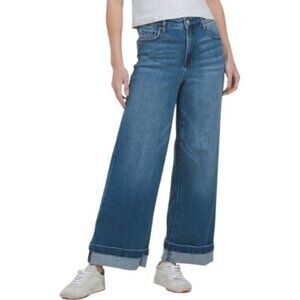 HIDDEN Nori Cuffed High Rise Wide Leg Jeans